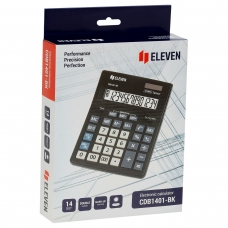 Калькулятор 14-разряд  настольный. Business Line CDB1401-BK, двойное пит/ Eleven