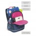 Рюкзак школьный  темно-синий,28*38*18см, 2 отделения, 2 кармана, уплотненная спинка Grizzly