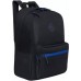 Рюкзак школьный  черный - синий,легкий,3 внешних кармана и 2 внутренних,28х41х18 см Grizzly
