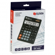 Калькулятор 12-разряд  настольный,SDC-444S, двойное питание, 155*205*36 Eleven