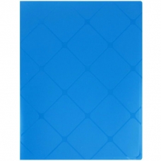 Папка с боковым прижимом А4 + карман  Diamond синяя Darvish