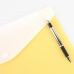 Папка -конверт на кнопке А4,Ice жёлтая с дополнительным карманом Darvish