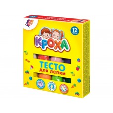 Тесто для лепки  12 цв .Кроха Луч