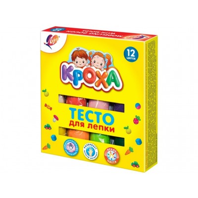 Тесто для лепки  12 цв .Кроха Луч