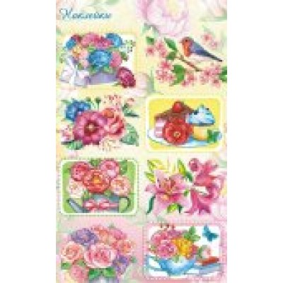Наклейка Цветы 97х160 мм
