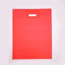 Пакет полиэтилен. Красный 40х50 (30) с вырубной ручкой