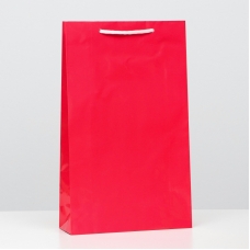 Пакет Бумажный ламинир. Красный 40,5х24,8х9 см