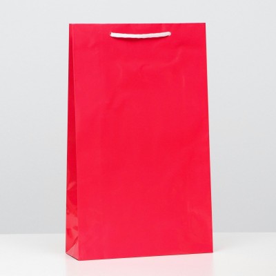 Пакет Бумажный ламинир. Красный 40,5х24,8х9 см