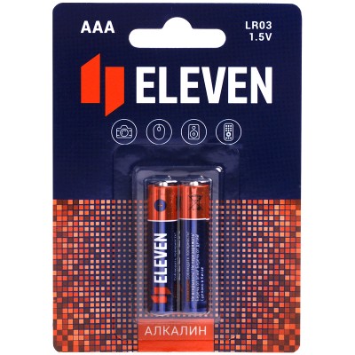 Батарейка R 03  AAA алкалиновая, BC2_ ЦЕНА ЗА ШТ!!! Eleven