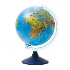Глобус физико-политический d=250мм рельефный.интерактивный,от батареек на круглой подставке Globen