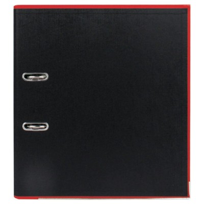 Папка регистратор 75мм чёрная с красной  окантовкой Darvish