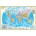  А0. Политическая карта мира. Физическая карта мира. 1170х790 мм (в новых границах)(в пластик.тубусе)
