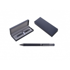 Ручка подарочная синяя с пов.мех. FORTIS B, 0,7 мм,корпус металлический Mazari