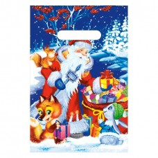 Пакет полиэтиленовый Мешок с подарками  НГ 20х30 (30) с вырубной ручкой,