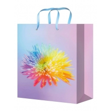 Пакет Бумажный Разноцветный цветочек 26,4х32,7х8 см