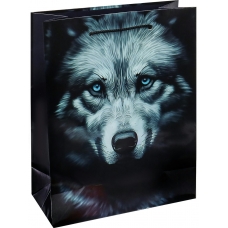 Пакет Бумажный ламинир. Волк, 18х23х8 см