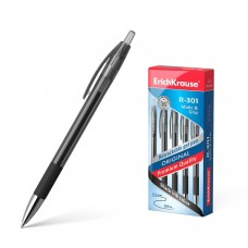 Ручка гелевая черная автомат,R-301 Original Gel Matic&Grip,0.5мм,грипп Erich Krause