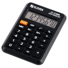 Калькулятор 8-разряд  карманный  LC-210NR, 8 разрядов, питание от батарейки, 64*98*12мм, черный Eleven