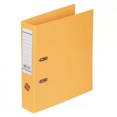 Папка регистратор 70мм А4 Newtone Neon , оранжевая, арочн.мех., глян.ламин., карман Hatber