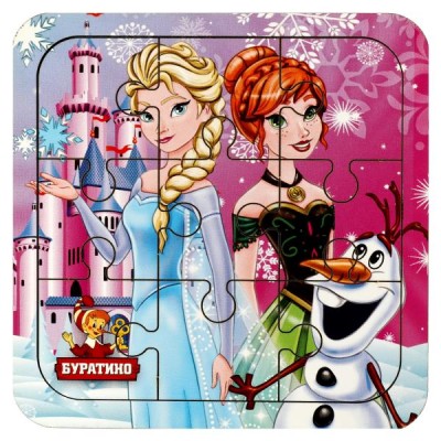  Игрушка деревянная пазл frozen , 10*10 см