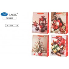 Пакет BASIR/Бумажный плотный НГ МИКС 26х32х10 см