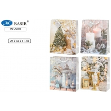 Пакет BASIR/Бумажный НГ МИКС 26х32х11,5 см