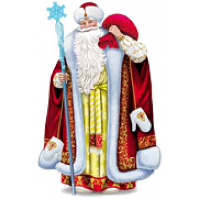 Плакат-мини  Дед Мороз. Двухсторонний 230х220 мм