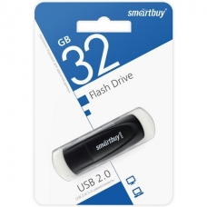 Флешка 32GB  -диск Scout USB 2.0, черный, SB032GB2SCK Smartbuy