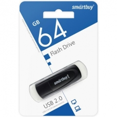 Флешка 64GB  -диск  Scout, USB 2.0, черный, SB064GB2SCK Smartbuy