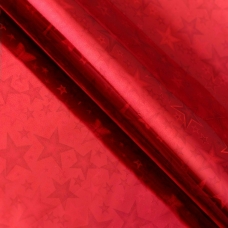 Упаковочная бумага Голография Красная звезды 70х100 см