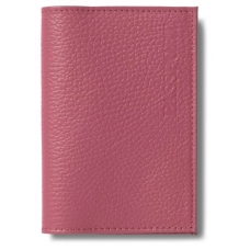 Обложка для паспорта нат.кожа Флотер, розовый, тисн.конгрев 