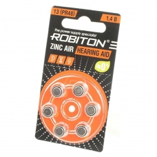 Батарейка   для слуховых аппаратов  13 PR48 1,4 В. Robiton