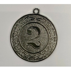 Медаль Металлическая 2 место, без ленты, 4 см