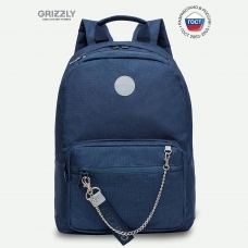 Рюкзак школьный  темно-синий,27*38*14см,1 отдел,отдел для ноутбука Grizzly