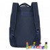 Рюкзак школьный  синий,27х38х15 см.удобная укрепленная спинка,отдел для ноутбука Grizzly