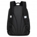 Рюкзак школьный  черный, 2 отделения, 38*28*18 см, с брелоком, Grizzly
