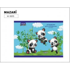 Альбом для рисования 32л спираль Веселые панды Mazari