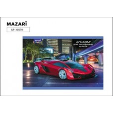 Альбом для рисования 40л спираль Красное авто Mazari