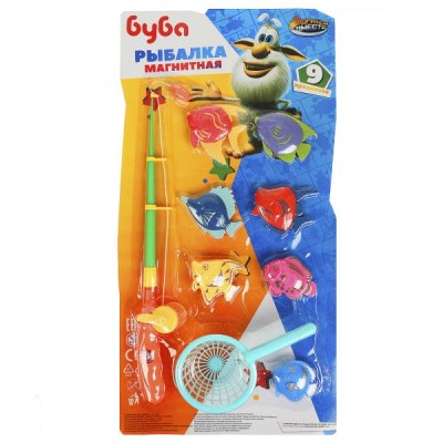  Игра рыбалка Буба, магниты. 1 удочка, 1 сачок, 7 рыбок