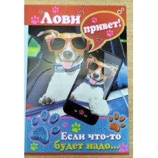 Открытка Лови привет 122х182 мм