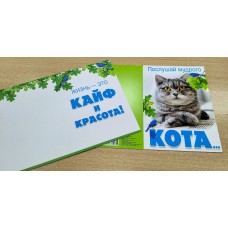 Открытка Послушай мудрого кота....122х182 мм