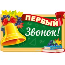 Плакат  Двухсторонний  Первый звонок! 495х340 мм