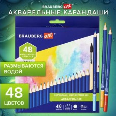 Карандаши 48цв. акварельные художественные  ART CLASSIC,  грифель 3,3 мм, Brauberg
