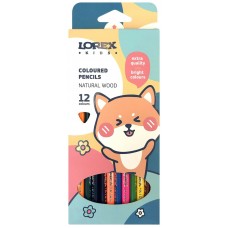 Карандаши 12цв. дерево KIDS , трехгранные Lorex
