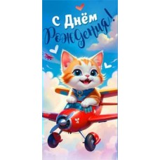 Конверт для денег С Днем Рождения! 82х171 мм