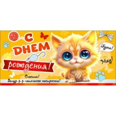 Конверт для денег С Днем Рождения! (дет.) 82х171 мм