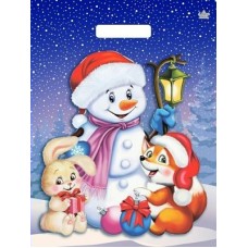 Пакет Полиэтиленовый Веселые друзья НГ 31х40 (60) с вырубной ручкой