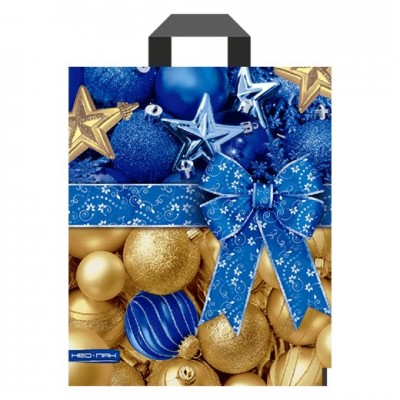 Пакет Полиэтиленовый Подарочный с бантом НГ 28х34 (60) ручка петля