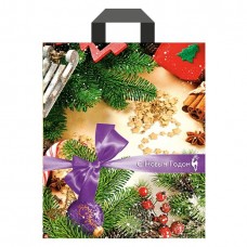 Пакет Полиэтиленовый Новогоднее ассорти НГ 28х34 (60) ручка петля