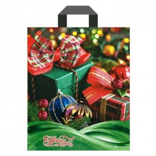 Пакет Полиэтиленовый Подарок на Новый Год НГ 28х34 (60) ручка петля